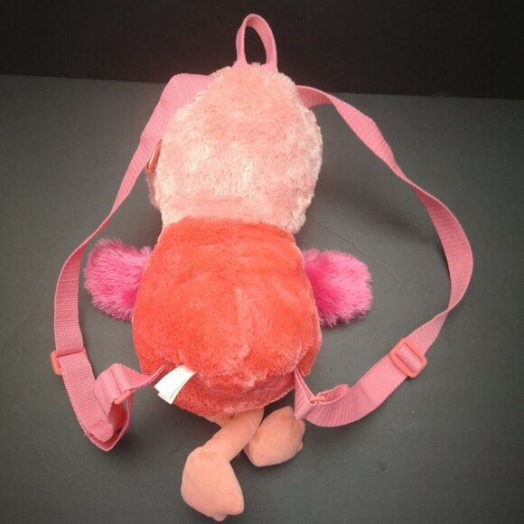 TY Gilda Orange & Pink 100% TY Silk Shell Small Backpack - Picture 5 of 7